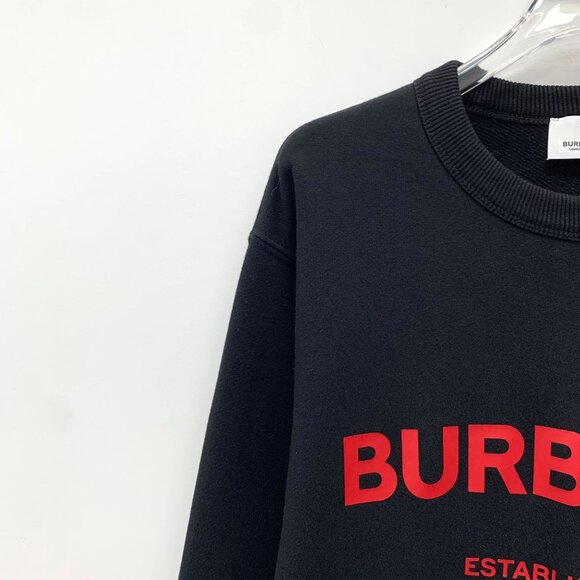 CM0449 Burberry Black Sweatshirt With Red Logo Print Medium - Picture 3 of 8